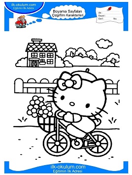 Çocuklar İçin Hello Kitty Boyama Sayfaları 